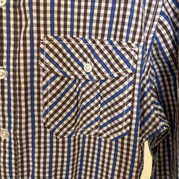 Paper Denim Cloth PD&C Western Men Large‎ Long Sleeve Plaid Medium - Picture 6 of 10